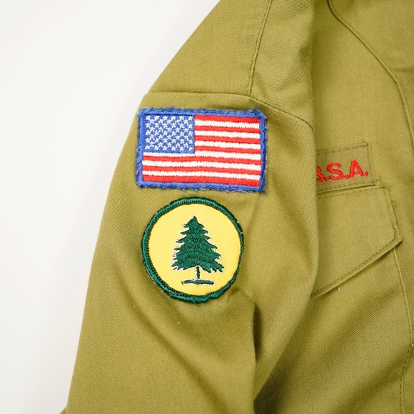 Vintage 70's Boy Scouts of America long sleeve Shirt size 12 Vestal NY - Picture 8 of 10